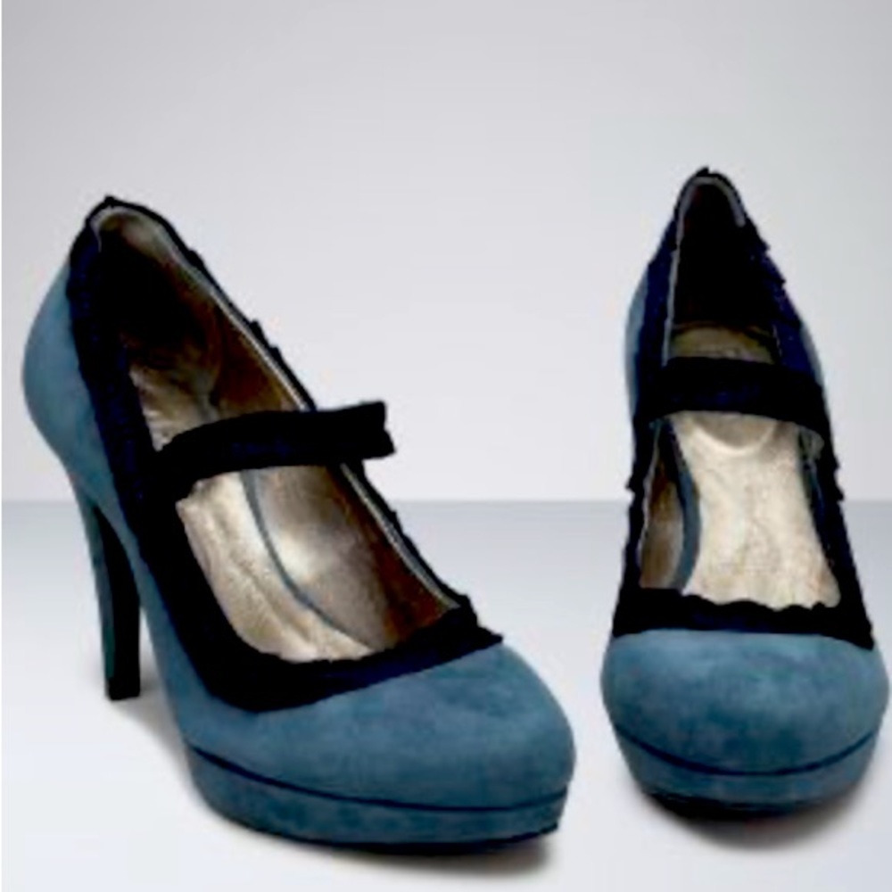 Boden Meadow Ribbon Trim Mary Jane heels shoes 7.5